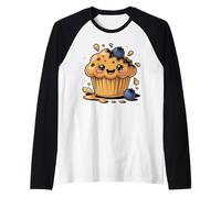 Crumbly but Cute Muffin Baking Foodie Lover Raglan Baseball Tee