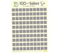 Crumbs by Collette 100 More Bakes Scratch Off Poster - a Bucket List for Home Bakers - A2 (420 x 594 mm) with 17" Magnetic Hanger