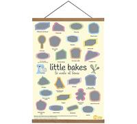 Crumbs by Collette Little Bakes Scratch Off Poster - a bucket list for little bakers - A3 (297 x 420 mm) with 12" Magnetic Hanger