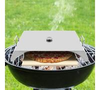 Crumdala Stainless Steel Pizza Oven Set - Complete Kit with Peel, Thermometer & Pizza Cutter for Outdoor Cooking