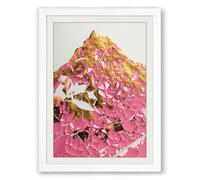 Crumpled Form Abstract Framed Wall Art Print A1 (84.1×59.4cm) White, Wall Decor for Living Room, Bedroom, Office & Home, Ready to Hang, Art Gift
