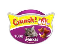 Crunch 10 Packets, Cat Treats for Adult Cats with a Mix of Delicious Chicken, Turkey and Duck, Pack of 10 (10 x 100 g)