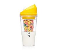 CRUNCHCUP XL Portable Cereal Cup for Breakfast On the Go - Yellow