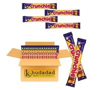 Crunchie Bar Honeycomb Centre Covered in Milk Chocolate - Delicious Honeycomb Crunch Bars (Multipack) (4x Cad Crunchie Milk Choc Bars 32g)