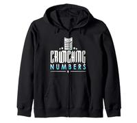 Crunchin Numbers Calculator Math Humor Professional Zip Hoodie