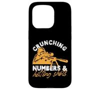 Crunching Numbers Hitting Shots Design Case for iPhone 15 Pro