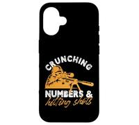 Crunching Numbers Hitting Shots Design Case for iPhone 16