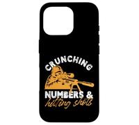 Crunching Numbers Hitting Shots Design Case for iPhone 16 Pro