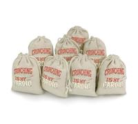 Crunching Numbers Is My Cardio Accountant 8Pcs Drawstring Gift Bags Reusable Hessian Bags for Wedding Favors Party Jewelry Pouches