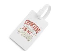 Crunching Numbers is My Cardio Accountant Luggage Tags for Suitcases Handbag Tag Labels Travel Accessories Privacy Cover ID Label