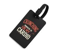 Crunching Numbers is My Cardio Accountant Luggage Tags for Suitcases Handbag Tag Labels Travel Accessories Privacy Cover ID Label
