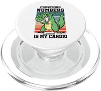 Crunching Numbers Is My Cardio Dinosaur Accountant PopSockets PopGrip for MagSafe