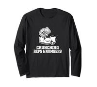 Crunching Reps and Numbers Math Enthusiast Mathematics Long Sleeve T-Shirt