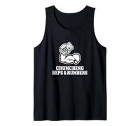 Crunching Reps and Numbers Math Enthusiast Mathematics Tank Top