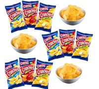 Crunchips X-Cut Paprika,Salted,Cheese & Onion Flavour Mixed Chips Bag 75g - Crispy Chips Snack Bag (12 x Mixed Chips Bags)