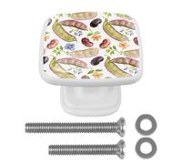 Crunchy Broccoli BitesRound Corner Square Drawer Pulls,Stainless Steel Cabinet Handles, Matte Black Furniture Knobs