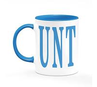 Crunchy Carrots Adult Humour Rude Gift Cup Ceramic UNT CUNT Inside Colour and Handle Ceramic Coffee Tea Mug Cup (Blue)