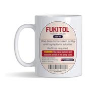 Crunchy Carrots Fukitol Mug - Prescription Medicine, Pharmacology 11 oz Ceramic Coffee Mug | Gifts for Doctors, Nurses, Assistants, Healthcare Workers, and Surgeons. (White)