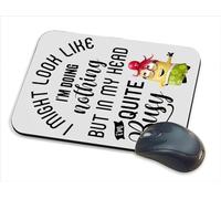 Crunchy Carrots I Might Look Like I'm Doing Nothing but in My Head, I'm Quite Busy Mouse Pad, Mouse Mat, PC/Computer Accessories