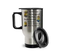 Crunchy Carrots I'm Not Crazy I'm Just Special 14 oz Stainless Steel Insulated Travel Mug. (Silver Travel Mug)