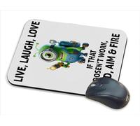 Crunchy Carrots Live, Laugh, Love If That Doesn’t Work Load Aim & Fire Mouse Mat, PC/Computer Accessories