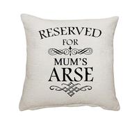 Crunchy Carrots Mother’s Day Cushion - Reserved for Mum's Arse Home Décor, Linen Throw Pillow/Cushion. (Linen Cushion Cover)