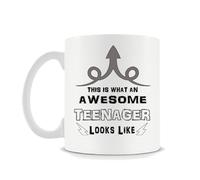 Crunchy Carrots Teenager Mug - This is What an Awesome Teenager Look Like - Cup - Funny Teen Birthday Christmas 11 oz Coloured Handle Coloured Inside Mug (White)
