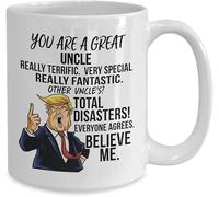 Crunchy Carrots Trump Uncle Mug You are Great Really Terrific Really Fnatastic Funny Fathers Day Uncle Gift idea Christmas Birthday (Uncle)