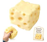Crunchy Cheese Squishy ASMR Bead Filled Realistic Food Stress Ball Squeeze Moldable Slushy Asmr Realistic Taba Handmade Non Rebound Sticky Silicone Dessert Adults Party Favor
