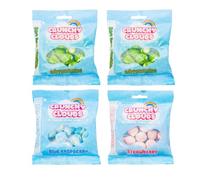 Crunchy Cloud - Bon Bon Crunch, Freeze-Dried Candy Bundle - 2x Watermelon, 1x Blue Raspberry, 1x Strawberry - Light & Crunchy, Bold Fruity Flavours, On-The-Go Snack - Pack of 4