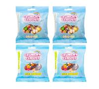 Crunchy Cloud - Rainbow Crunch 2x Original, 2x Sour - Freeze-Dried Fruity Candy - Light & Airy Crisp Crunch, Bold Sweet and Tangy Flavours - Colourful Rainbow Candy for Parties - Pack of 4