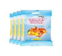 Crunchy Cloud - Rainbow Crunch Citrus, Freeze Dried Fruity Candy - Crisp Crunch, Bold Tangy & Zesty Flavours, Colourful Party Snack, No Melt No Mess, Pack of 4