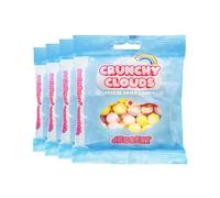 Crunchy Cloud - Rainbow Crunch Dessert, Freeze Dried Fruity Candy - Crisp Crunch, Bold Sweet & Creamy Flavours, Colourful Party Snack, No Melt No Mess, Pack of 4