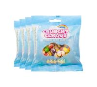 Crunchy Cloud - Rainbow Crunch Original, Freeze Dried Fruity Candy - Airy Crisp Crunch, Bold Sweet & Classic Mixed Fruit Flavours, Colourful Rainbow Party Snack, No Melt No Mess, Pack of 4