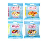 Crunchy Cloud - Rainbow Crunch, Sweet & Sour - 1x Dessert, 1x Sour, 1x Citrus, 1x Original - Freeze-Dried Fruity Candy - Sweet, Tangy & Creamy Flavours - Colourful Party Snack - Pack of 4