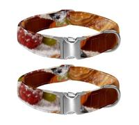 Crunchy Matcha Wafer Rolls Adjustable Pet Collar for Small Medium Large Dogs & Cats, Reflective Strip for Night Safety, Soft Comfort Pad