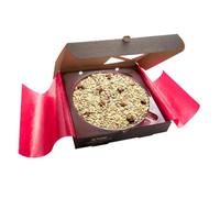 Crunchy Munchy Chocolate Pizza, Belgian Milk Chocolate with Vanilla Fudge and Brownie Biscuit Pieces | The Gourmet Chocolate Pizza Company (10 Inch)