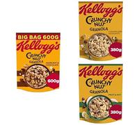 Crunchy Nut Granola Combo (Hazlenuts and Chocolate 600g, Caramelised Nuts 380g & Fruit and Nut 380g)