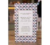 Crunchy Nutty Feuilletine Milk Chocolate Bar (200g) - Hazelnut & Almond Praline - 41% Cocoa Artisan Belgian Chocolate - Handmade in London - Giuliana Pimenta