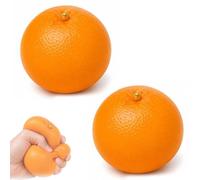 Crunchy Orange Squishy,Realistic Fruit Squeeze Stress Ball,Fast Rebound Scented Simulation Fruit Fidget Toy For Adults,Loud Crunching Sensory Relief(2pcs)