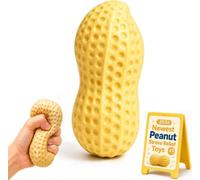 Crunchy Peanut Squishy Asmr Stress Ball, Slow Rising Realistic Peanut Squishy for Stress Relief, Textured Sensory Ball for Anxiety Management Party Favors