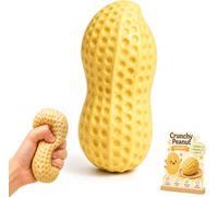 Crunchy Peanut Squishy, Slow Rising ASMR Bead Soft Stress Ball, Realistic Peanut Squishy for Stress Relief, Textured Sensory Ball for Anxiety Management Party Favors