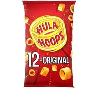Crunchy Potato Rings Snacks Multipack (12 x 24g Bags), Vegetarian Snack, No Artificial Flavours, Colours or MSG (Hula Hoops Original Multipack Crisps 12x24g)