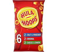 Crunchy Potato Rings Snacks Multipack (6 x 24g Bags), No Artificial Flavours, Colours or MSG, Vegetarian, Light & Tasty Snack (Hula Hoops Variety Multipack Crisps 6x24g)