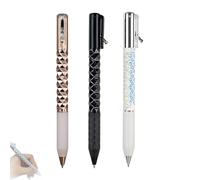 Crunchy Sensory Pen, 3 PCS Crinkle Pen, 2025 New Geometric Crinkle Design Fidget Pen with 0.5mm Gel Ink, Geometric Metal Shape Shifting Switch Pens for School Home Office Supplies(Mix)