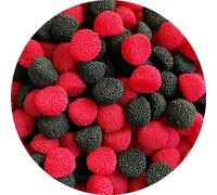 Crunchy Small Blackberry and Raspberry Sweets - 1 KG bag - Blackberries and Raspberries - Bobbly Sweets