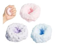 Crunchy Squishy and Sugar Squishy Set, Three Handmade Sensory Balls for Stress Relief and Focus Enhancement, Soft Fidget Toys for Office, Classroom and Therapy Sessions, Pink, Blue and Purple Colours