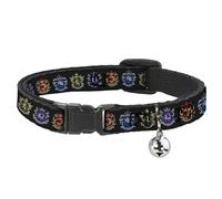 Crunchyroll Cat Collar, Breakaway Collar with Bell, Black Butler Public School Arc House Crest Icons Black, 8.5 to 12 Inches 0.5 Inch Wide