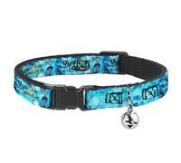 Crunchyroll Cat Collar, Breakaway Collar with Bell, Mushoku Tensei Rudeus and Roxy Pose and Title Logo Blues, 8.5 to 12 Inches 0.5 Inch Wide