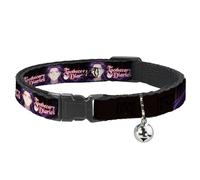 Crunchyroll Cat Collar, Breakaway Collar with Bell, The Apothecary Diaries Jinshi Pose and Title Logo Black, 8.5 to 12 Inches 0.5 Inch Wide